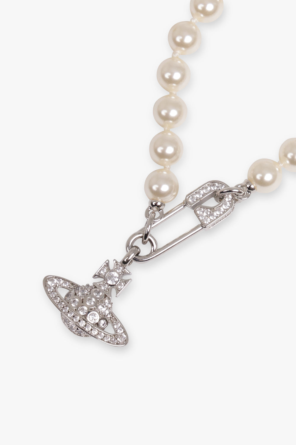 VIVIENNE WESTWOOD JEWELLERY SILVER / White/Silver Lucrece Pearl Bracelet | White/Silver