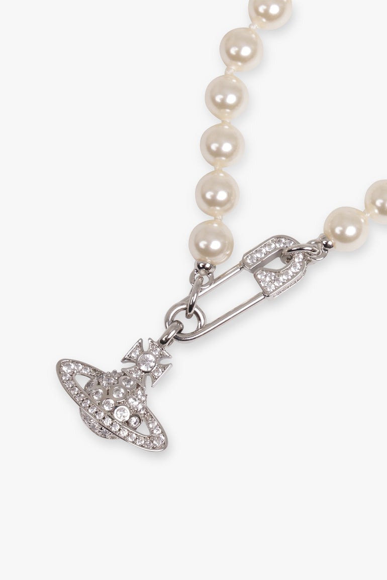 VIVIENNE WESTWOOD JEWELLERY SILVER / White/Silver Lucrece Pearl Bracelet | White/Silver