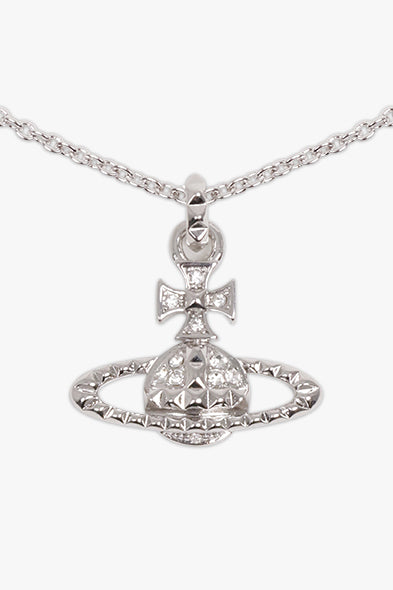 VIVIENNE WESTWOOD JEWELLERY - Mayfair Bas Relief rhodium-plated brass and  crystal pendant necklace | Selfridges.com
