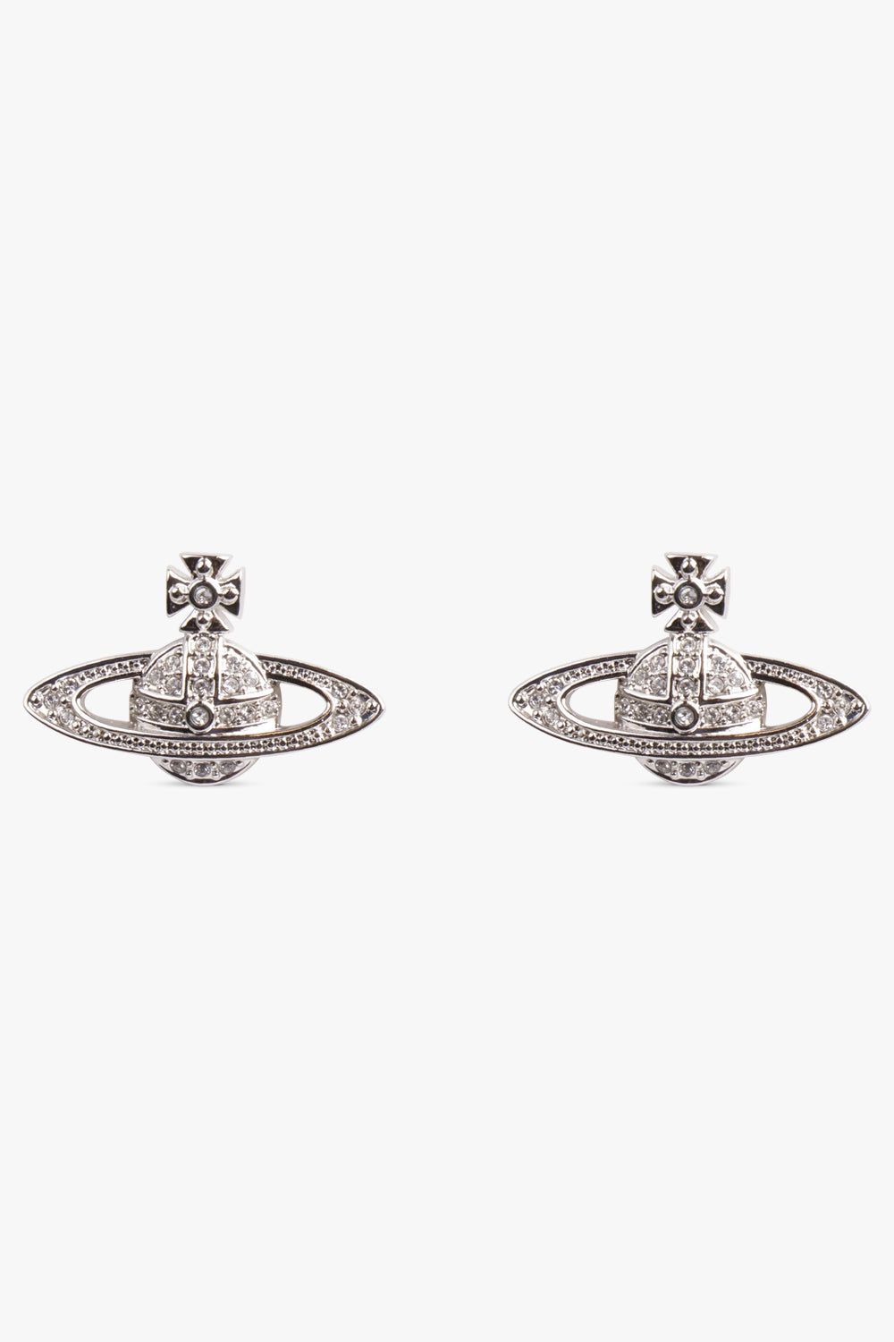 VIVIENNE WESTWOOD JEWELLRY SILVER / SILVER MINI BAS RELIEF EARRINGS | SILVER