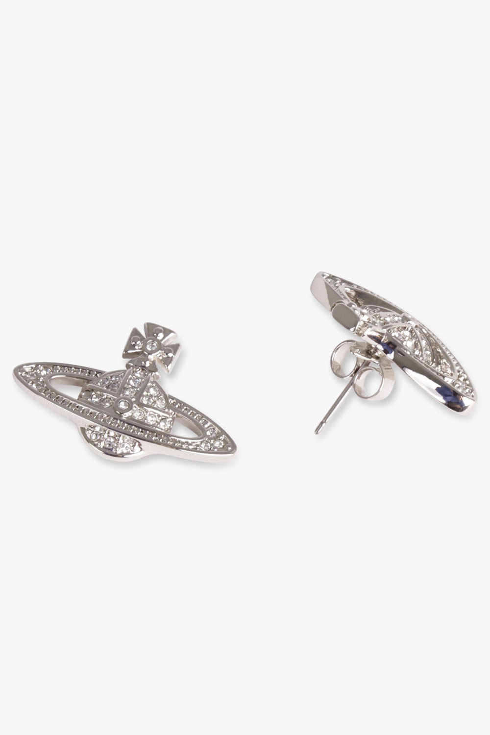 VIVIENNE WESTWOOD JEWELLRY SILVER / SILVER MINI BAS RELIEF EARRINGS | SILVER