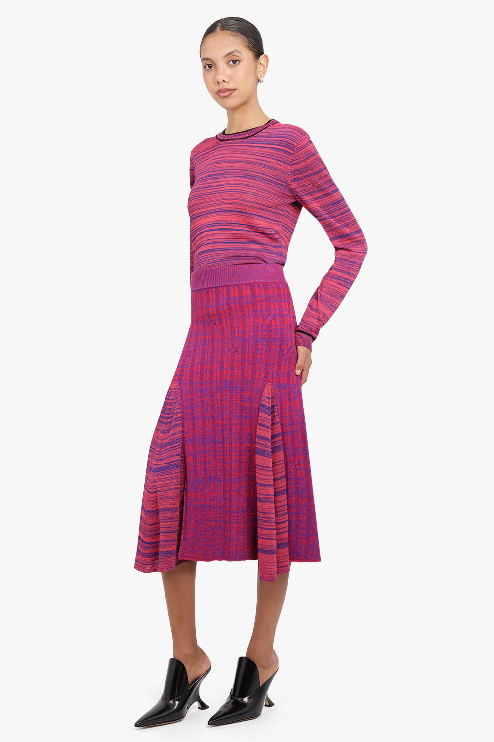 WALES BONNER RTW Nile Skirt | Navy/Red/Purple