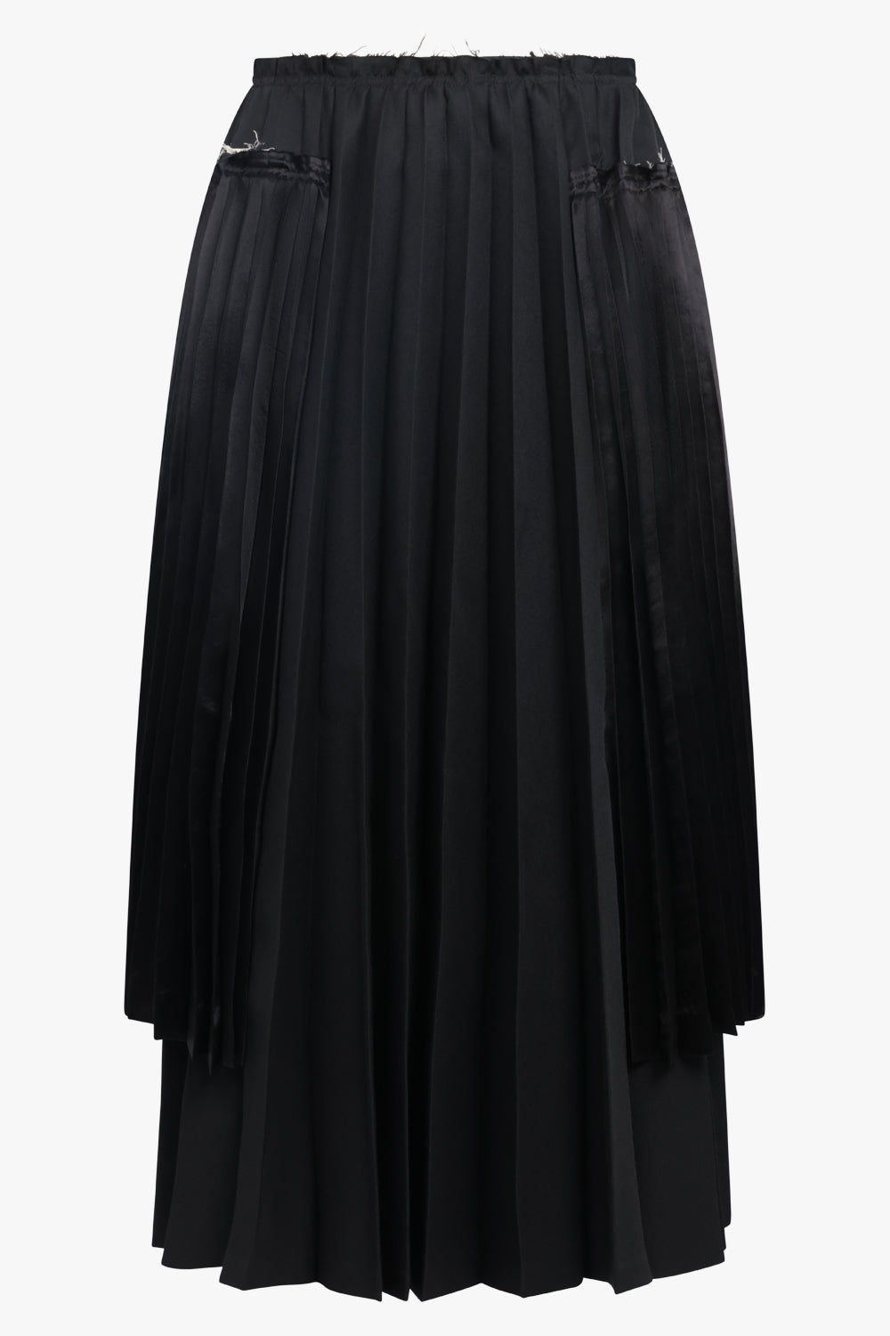 COMME DES GARCONS BLACK RTW Pleat Panel Mid X Midi Skirt | Black