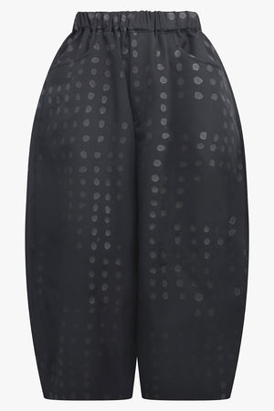 COMME DES GARCONS BLACK RTW Spotted Twill Balloon Leg Crop Pant | Black