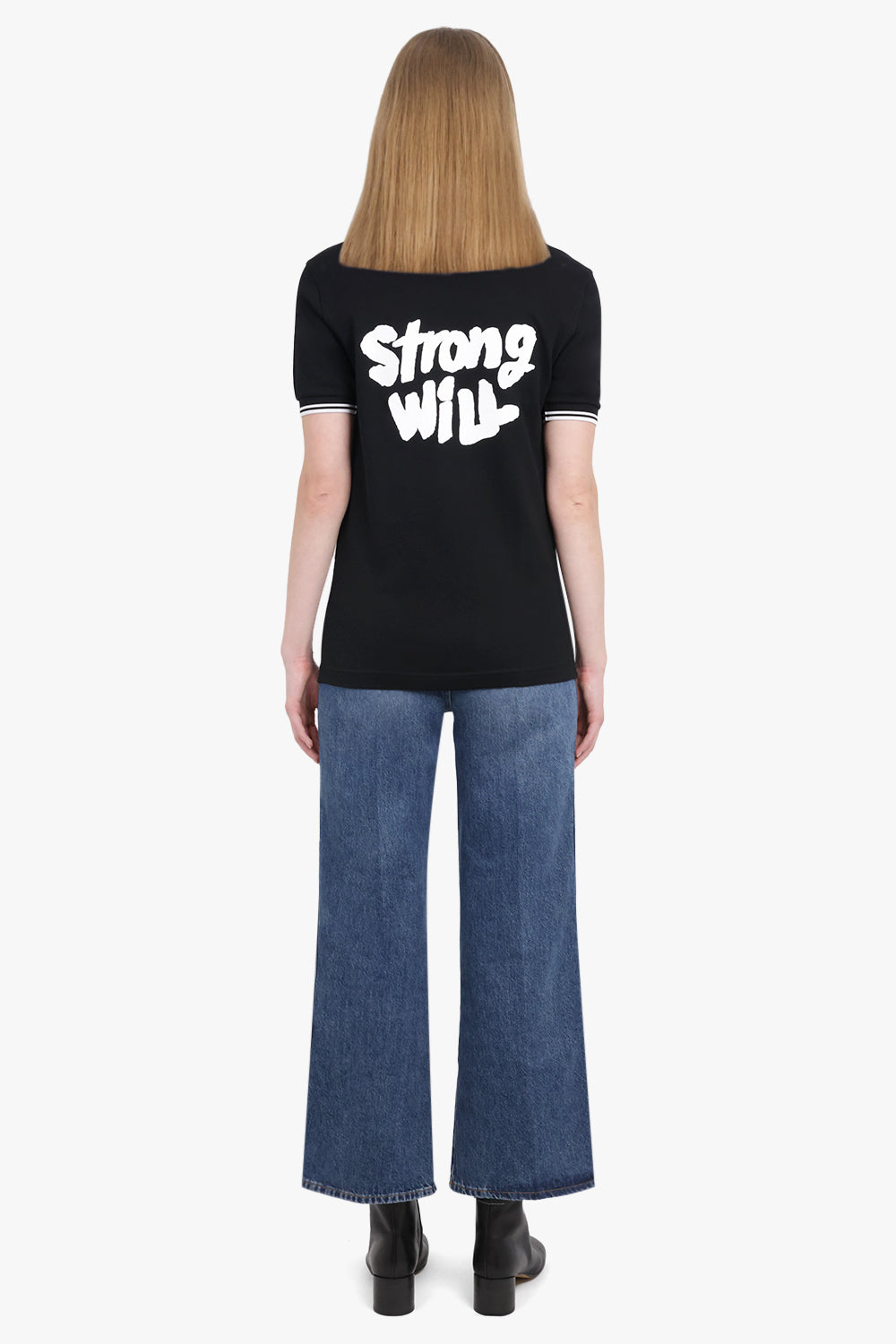 COMME DES GARCONS SHIRT RTW Fred Perry 'Strong Will' S/S Polo Shirt | Black