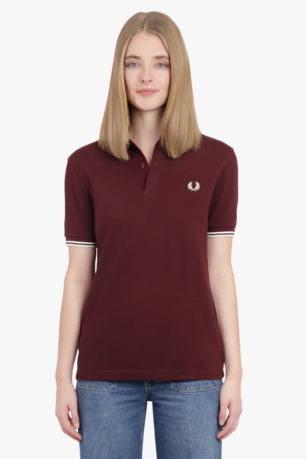 COMME DES GARCONS SHIRT RTW Fred Perry 'Strong Will' S/S Polo Shirt | Burgundy