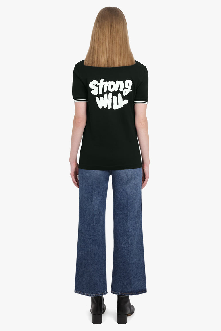 COMME DES GARCONS SHIRT RTW Fred Perry 'Strong Will' S/S Polo Shirt | Green