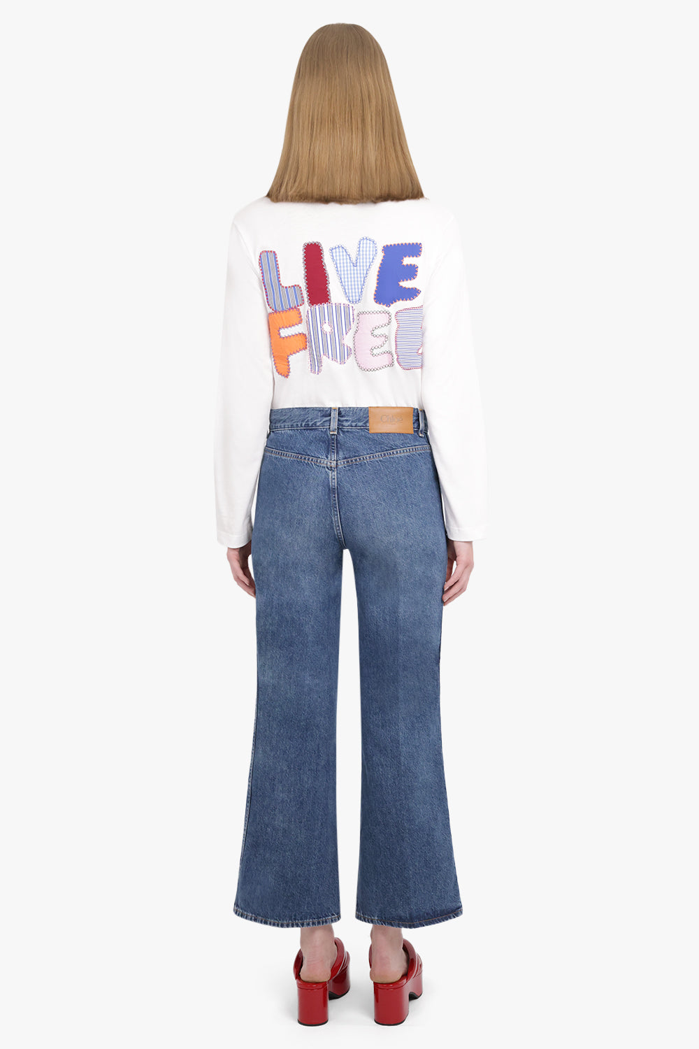 COMME DES GARCONS SHIRT RTW Live Free' L/S T-Shirt | White