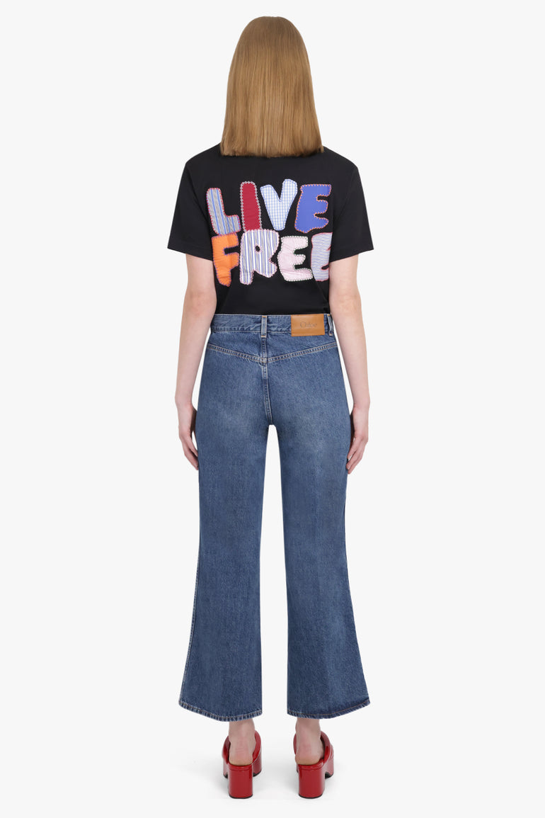 COMME DES GARCONS SHIRT RTW Live Free' S/S T-Shirt | Black