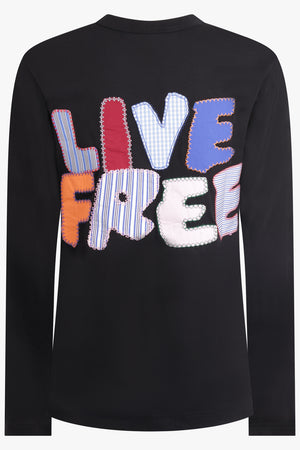 COMME DES GARCONS SHIRT RTW Live Free' L/S T-Shirt | Black