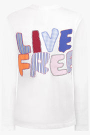 COMME DES GARCONS SHIRT RTW Live Free' L/S T-Shirt | White