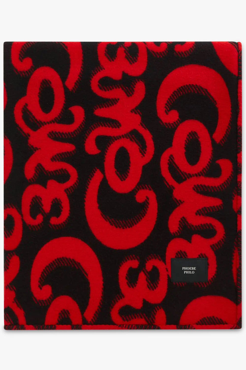 PHOEBE PHILO RTW PATTERN / Red/Black Come Print Blanket Scarf | Red/Black