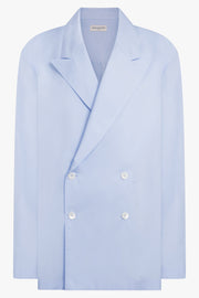 DRIES VAN NOTEN RTW Double Breasted Relaxed Style Jacket | Light Blue