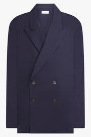 DRIES VAN NOTEN RTW Double Breasted Relaxed Style Jacket | Midnight Blue