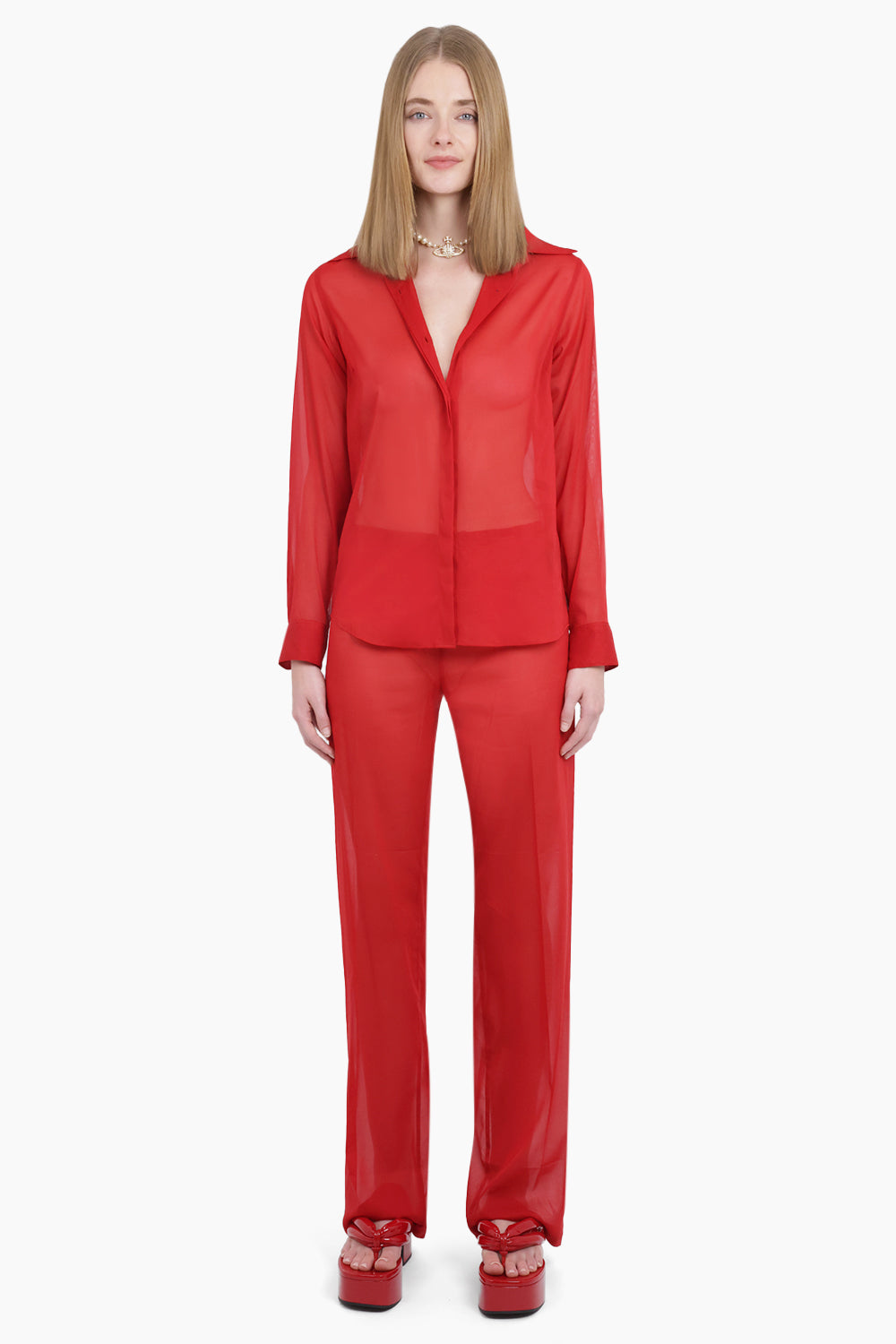 DRIES VAN NOTEN RTW Pachas Relaxed Fit Pant | Red
