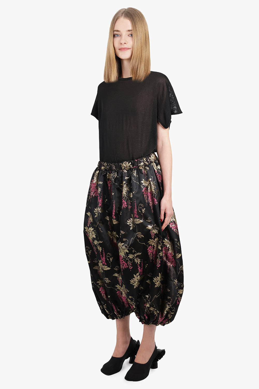 JUNYA WATANABE RTW Glitter S/S Relaxed Top | Black