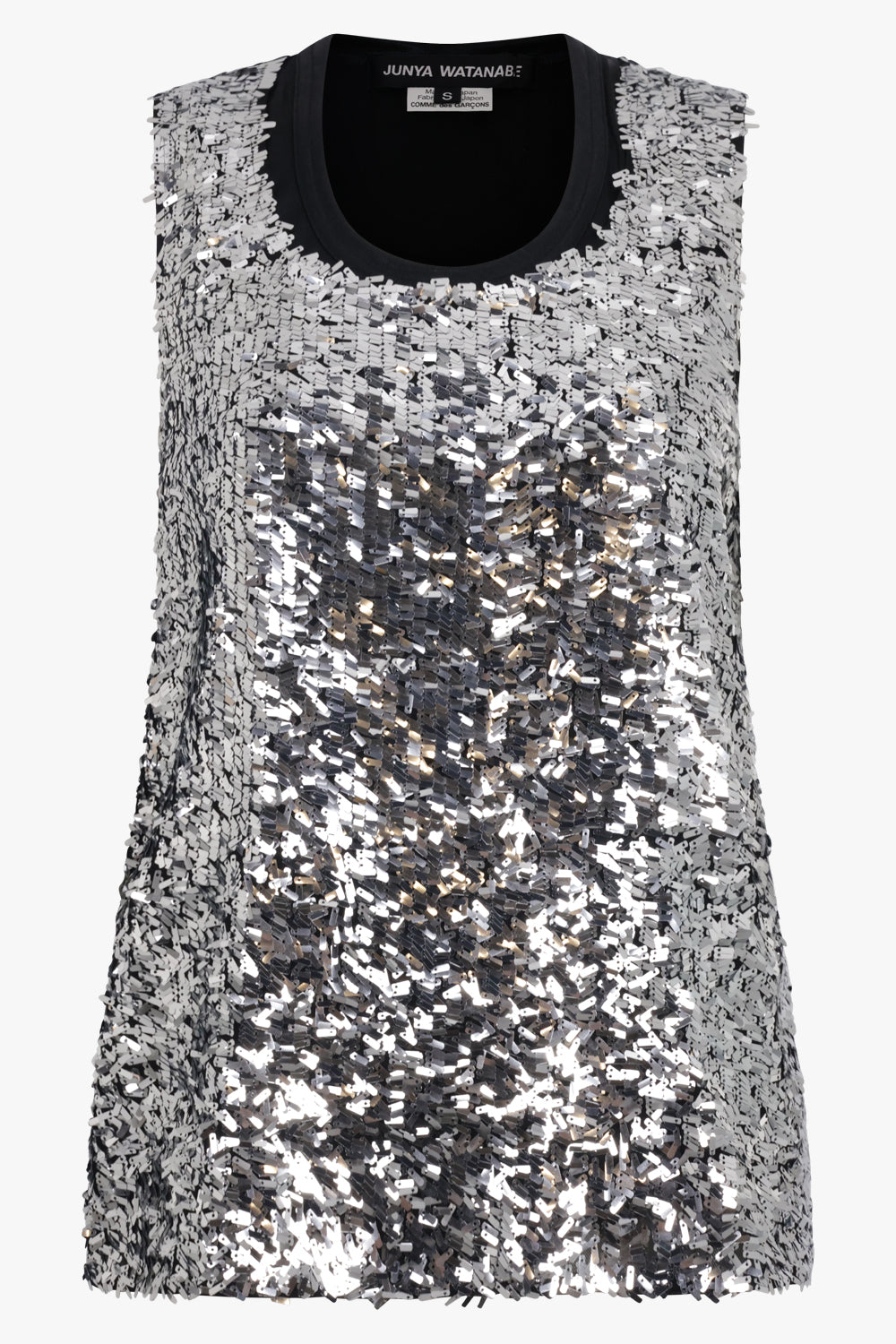 JUNYA WATANABE RTW Sequin Sleeveless Top | Silver/Black