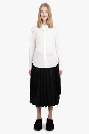 NOIR KEI NINOMIYA RTW L/S Shirt With Pearl Detail Collar Chain | White