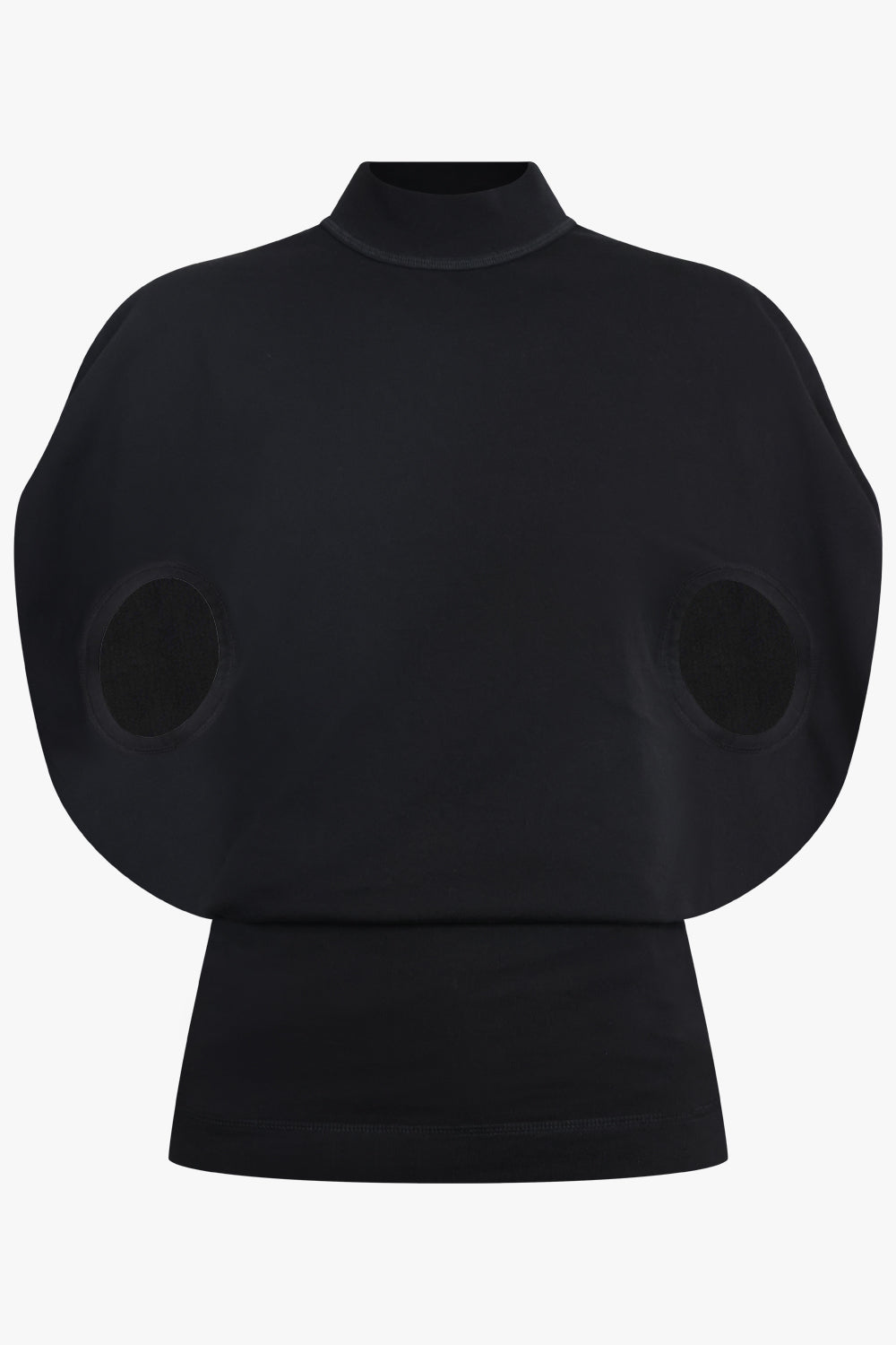 PHOEBE PHILO RTW Circular Transformable Mock Neck Top | Black