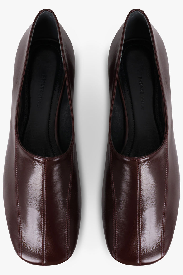 PHOEBE PHILO SHOES Club Closed Flat Slipper | Oxblood