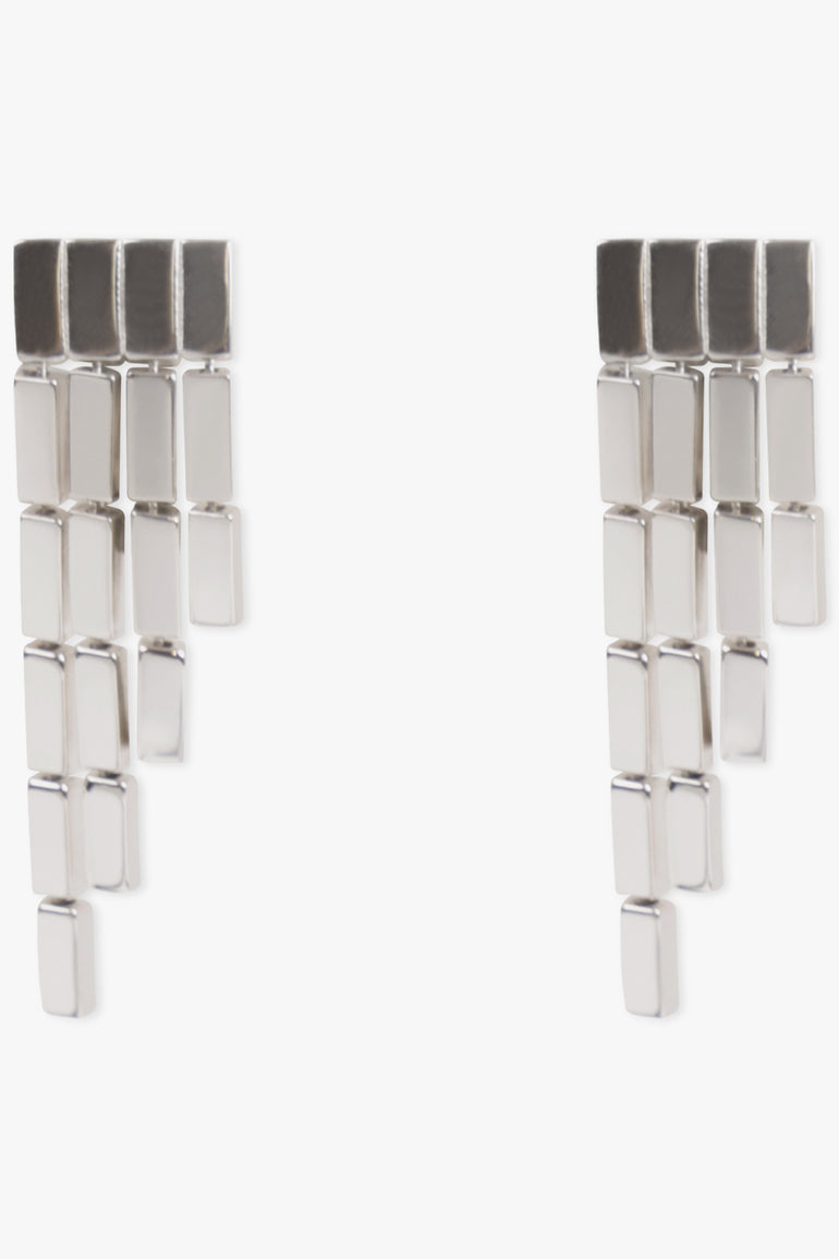 PHOEBE PHILO JEWELLERY SILVER / Silver Geometric Cascade Earrings | Silver