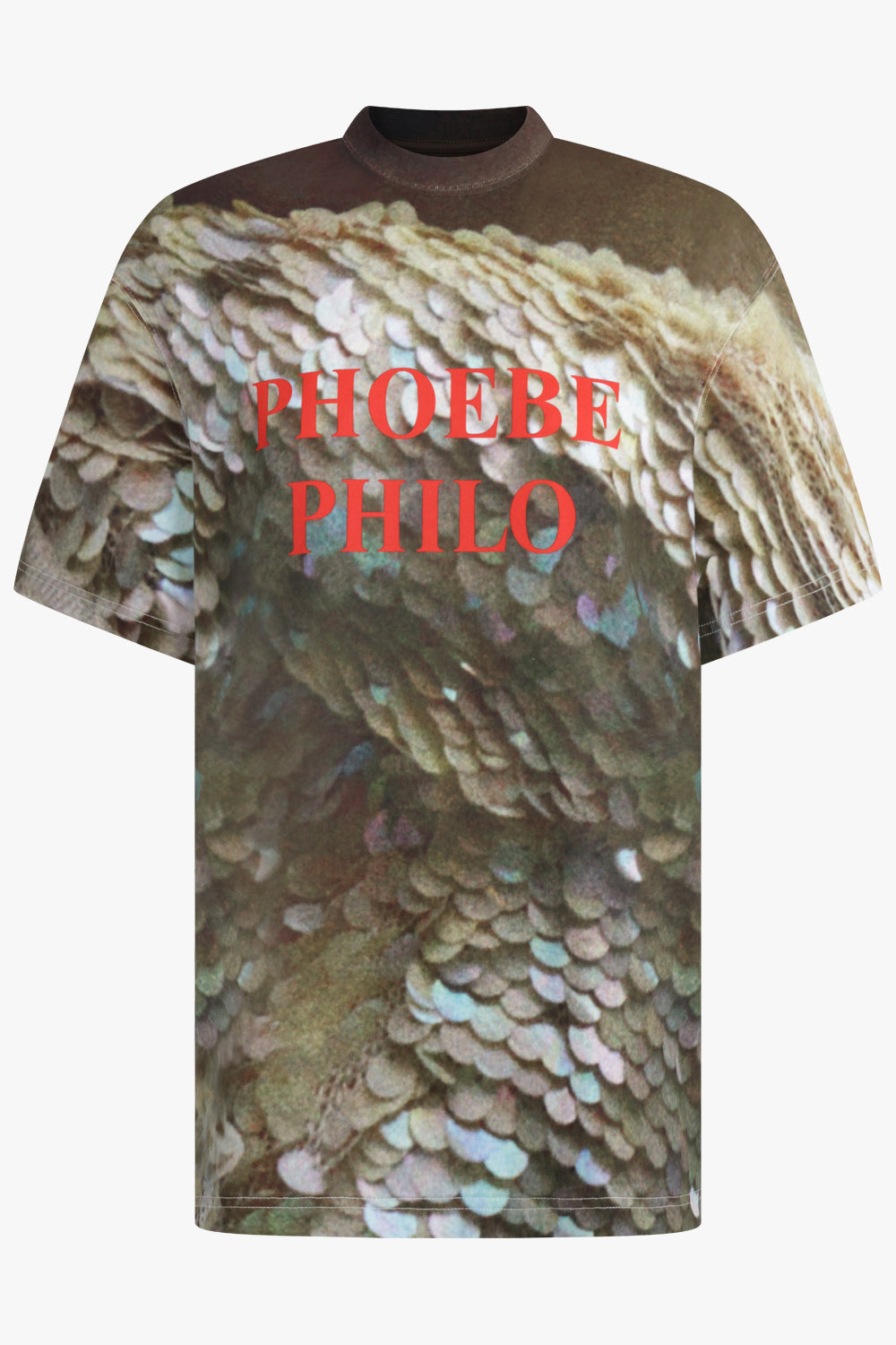 PHOEBE PHILO RTW Sequin Print Logo S/S T-Shirt | Multi