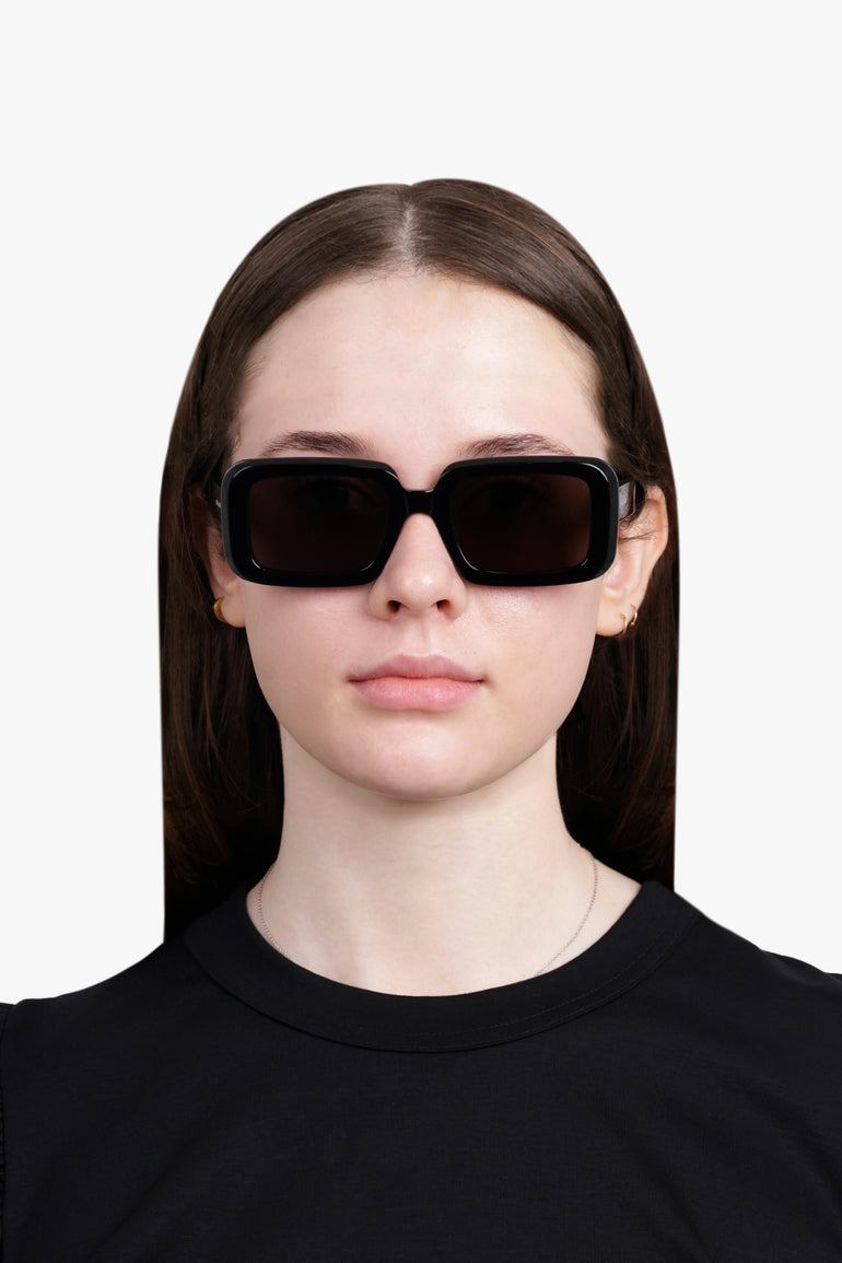 SAINT LAURENT ACCESSORIES BLACK / BLACK-BLACK-BLACK SL 534 SUNRISE Rectangle Frame Sunglasses | Black