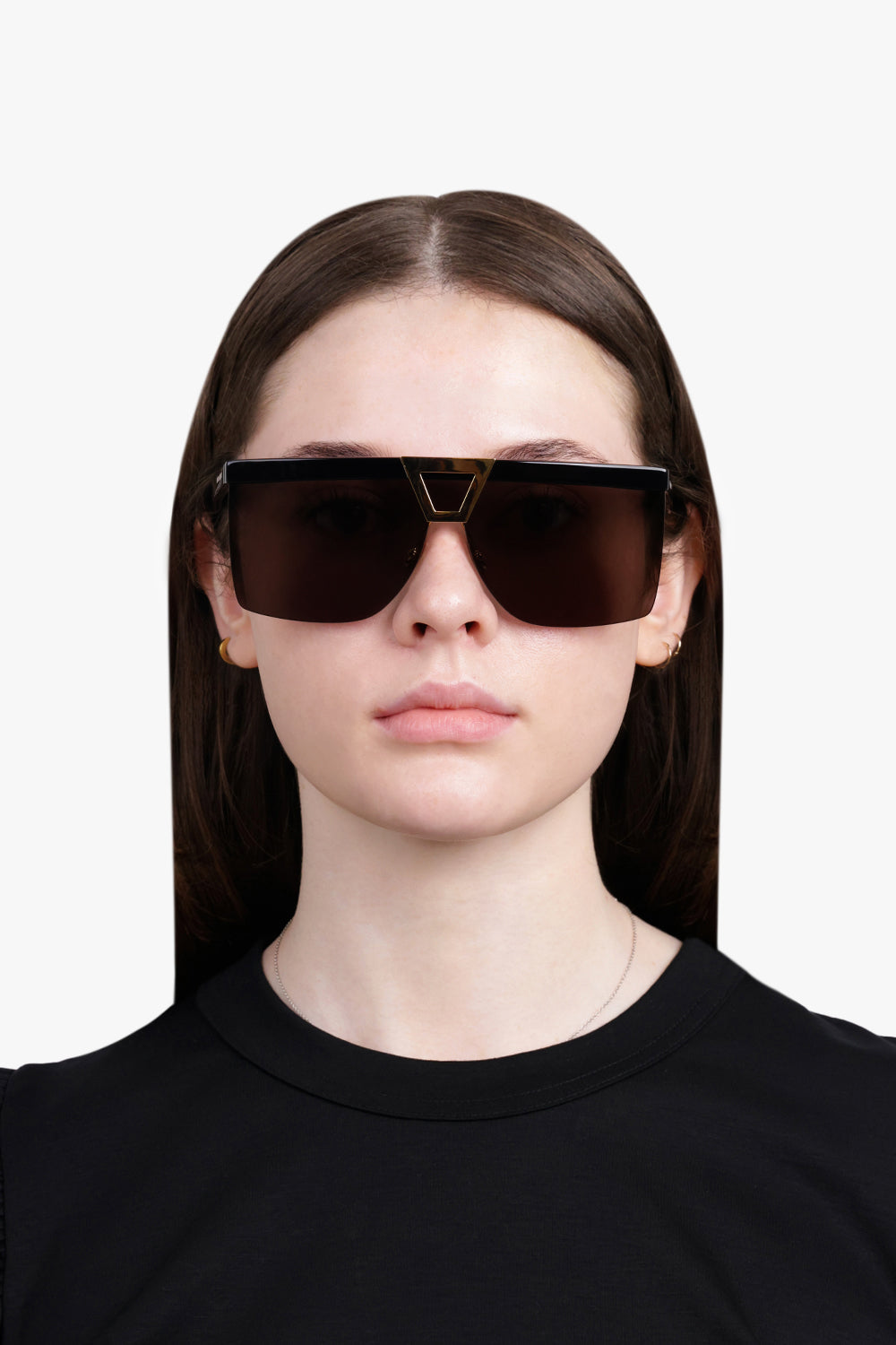 SAINT LAURENT ACCESSORIES BLACK / BLACK/GOLD Gold Detail Sunglasses | Black/Gold