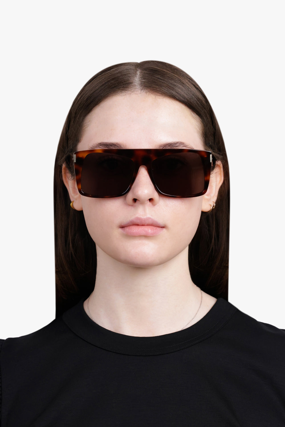 SAINT LAURENT ACCESSORIES BROWN / MEDIUM HAVANA/BLACK Sl 651 Mask Acetate Sunglasses | Medium Havana/Black