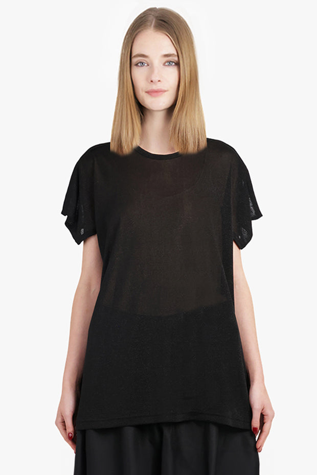JUNYA WATANABE RTW Glitter S/S Relaxed Top | Black