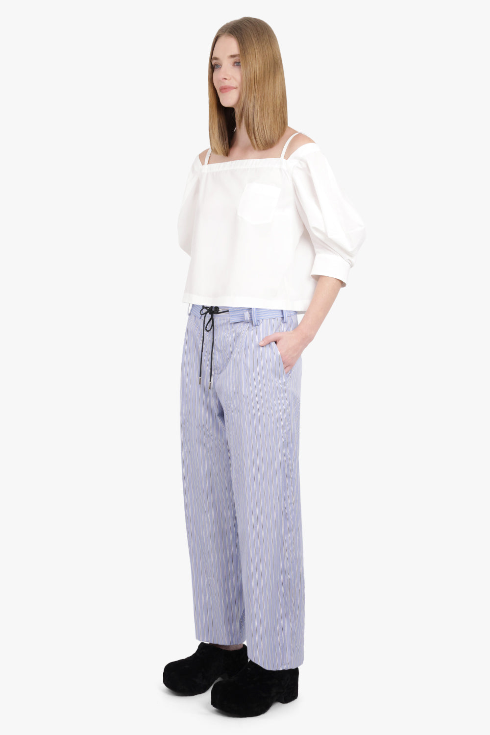 SACAI RTW THOMAS MASON JOGGER PANT | LIGHT BLUE STRIPE