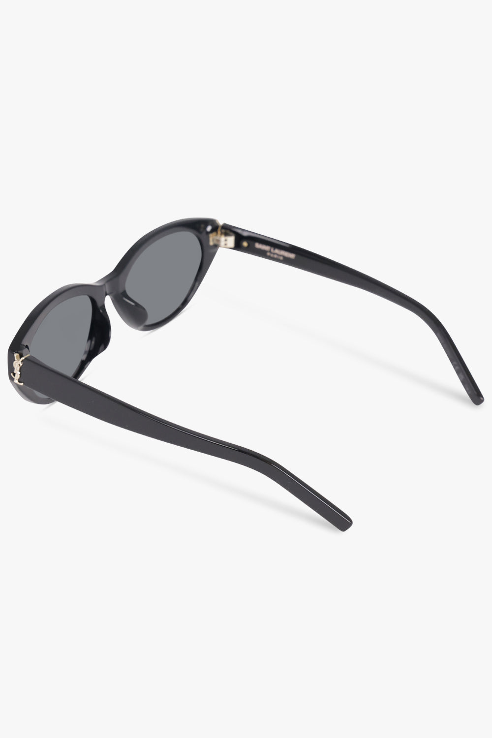 SL M148/F Rounded Sunglasses Black – Parlour X - Main Image