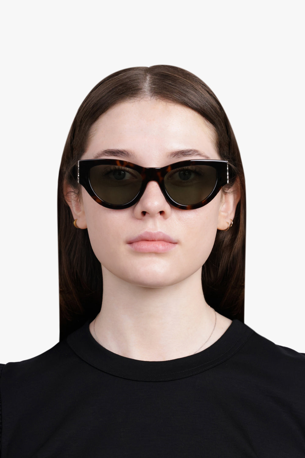 SAINT LAURENT ACCESSORIES BROWN / BROWN SL M94 Geometric Sunglasses | Brown