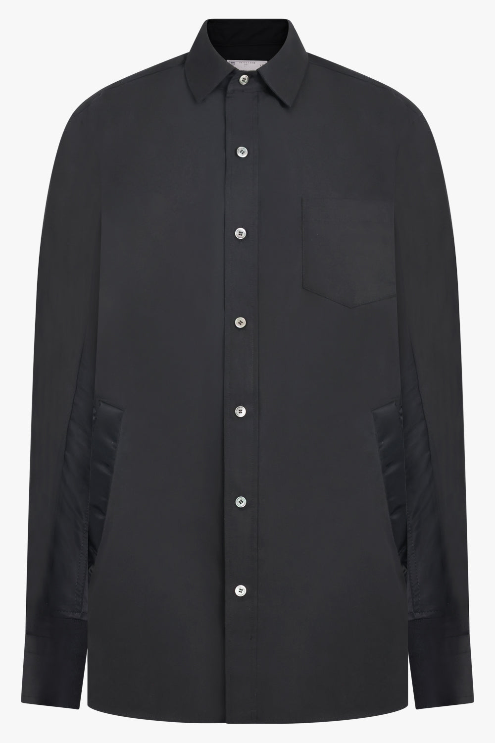 SACAI RTW COTTON POPLIN SHIRT | BLACK