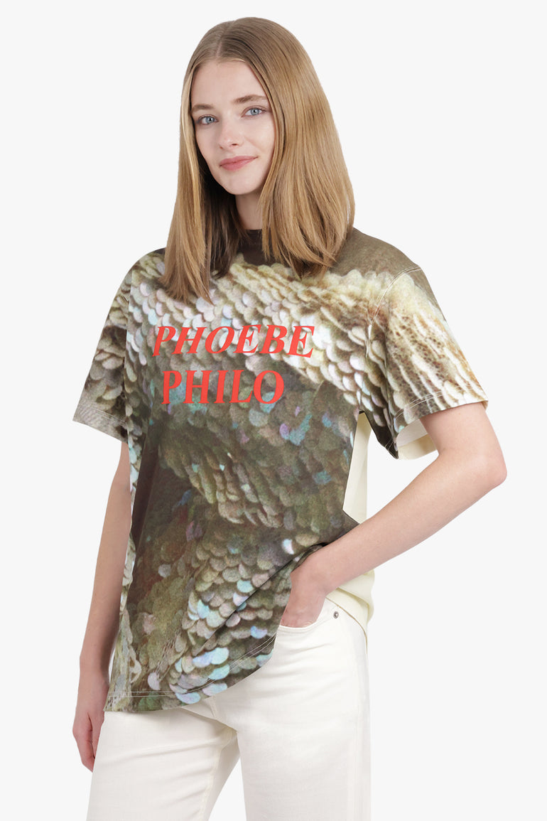 PHOEBE PHILO RTW Sequin Print Logo S/S T-Shirt | Multi