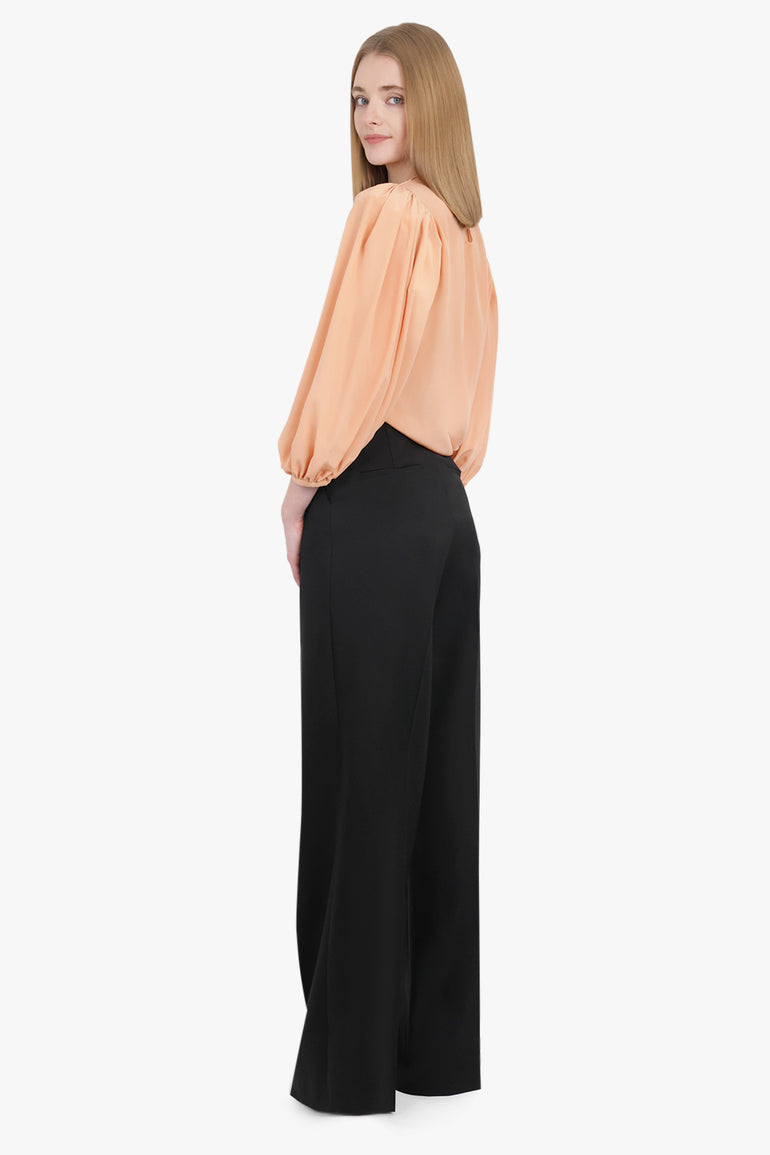 CHLOE RTW Drape Crossover L/S Blouse | Blushy Pink