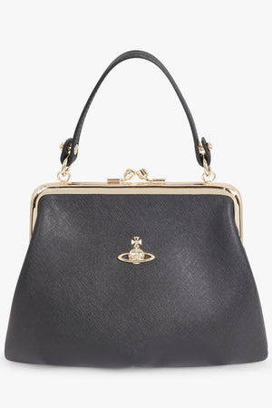 VIVIENNE WESTWOOD BAGS BLACK / Black Granny Frame Purse | Black/Gold