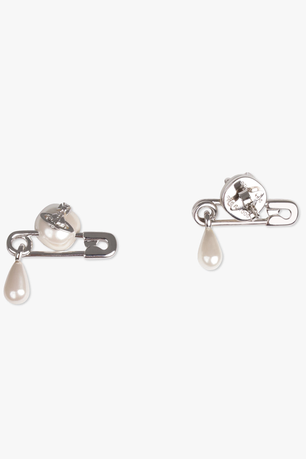 VIVIENNE WESTWOOD JEWELLERY SILVER / White/Silver Claude Small Stud Earrings | White/Silver