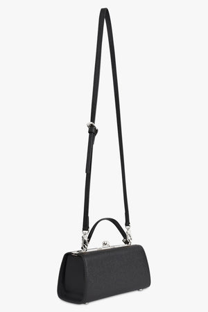 VIVIENNE WESTWOOD BAGS BLACK / Black Doll XL Frame Purse | Black/Silver