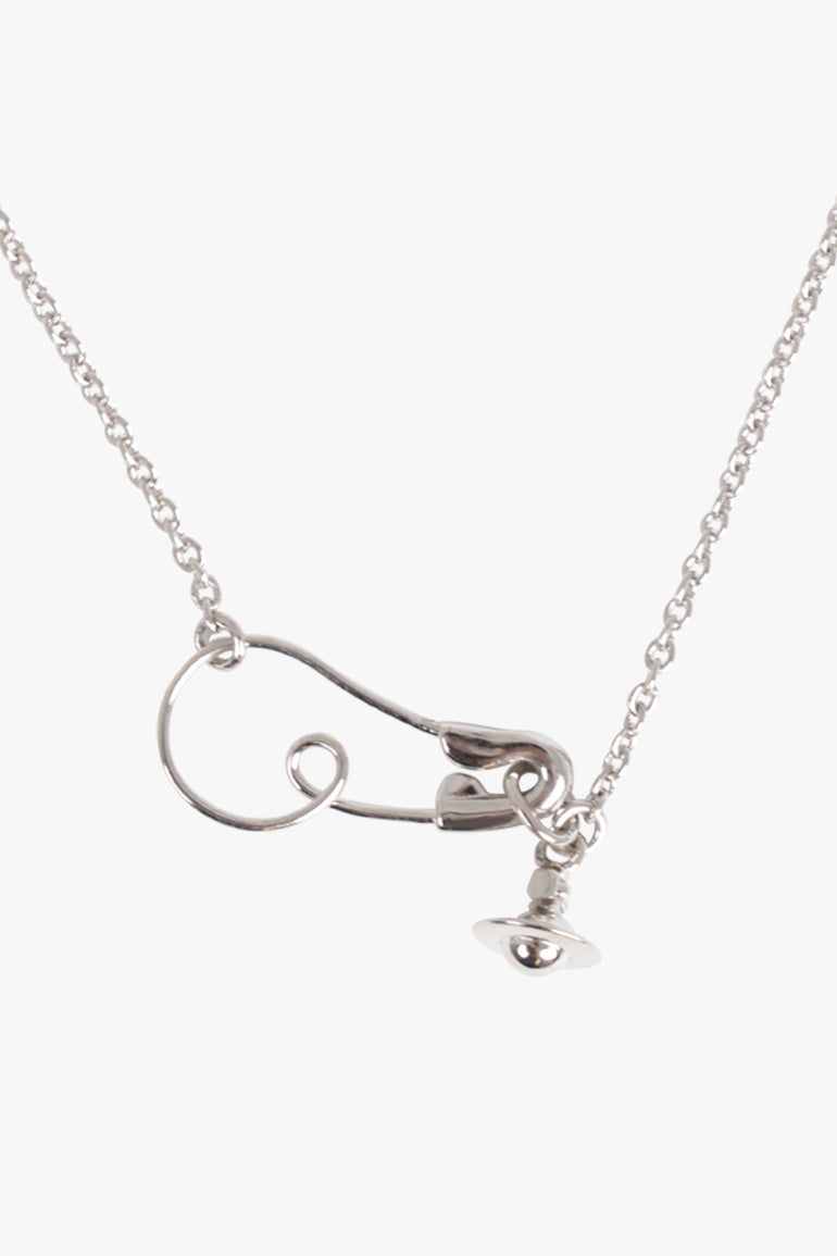 VIVIENNE WESTWOOD JEWELLERY SILVER / Silver Maxima Safety Pin Necklace | Silver
