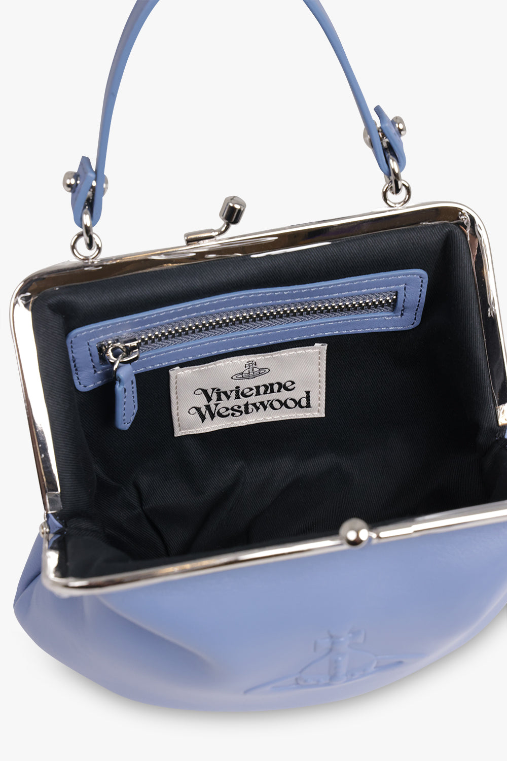 VIVIENNE WESTWOOD BAGS BLUE / Blue Granny Frame Embossed Orb Purse | Blue