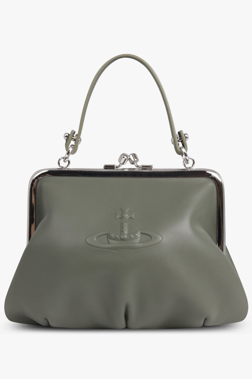 VIVIENNE WESTWOOD BAGS GREEN / Green Granny Frame Embossed Orb Purse | Green