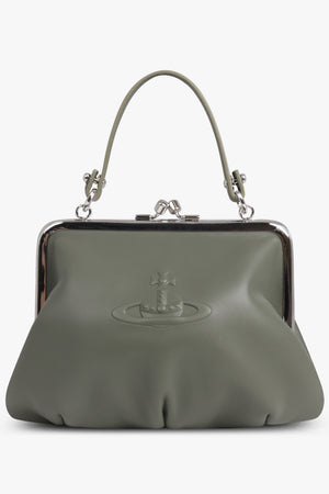 VIVIENNE WESTWOOD BAGS GREEN / Green Granny Frame Embossed Orb Purse | Green