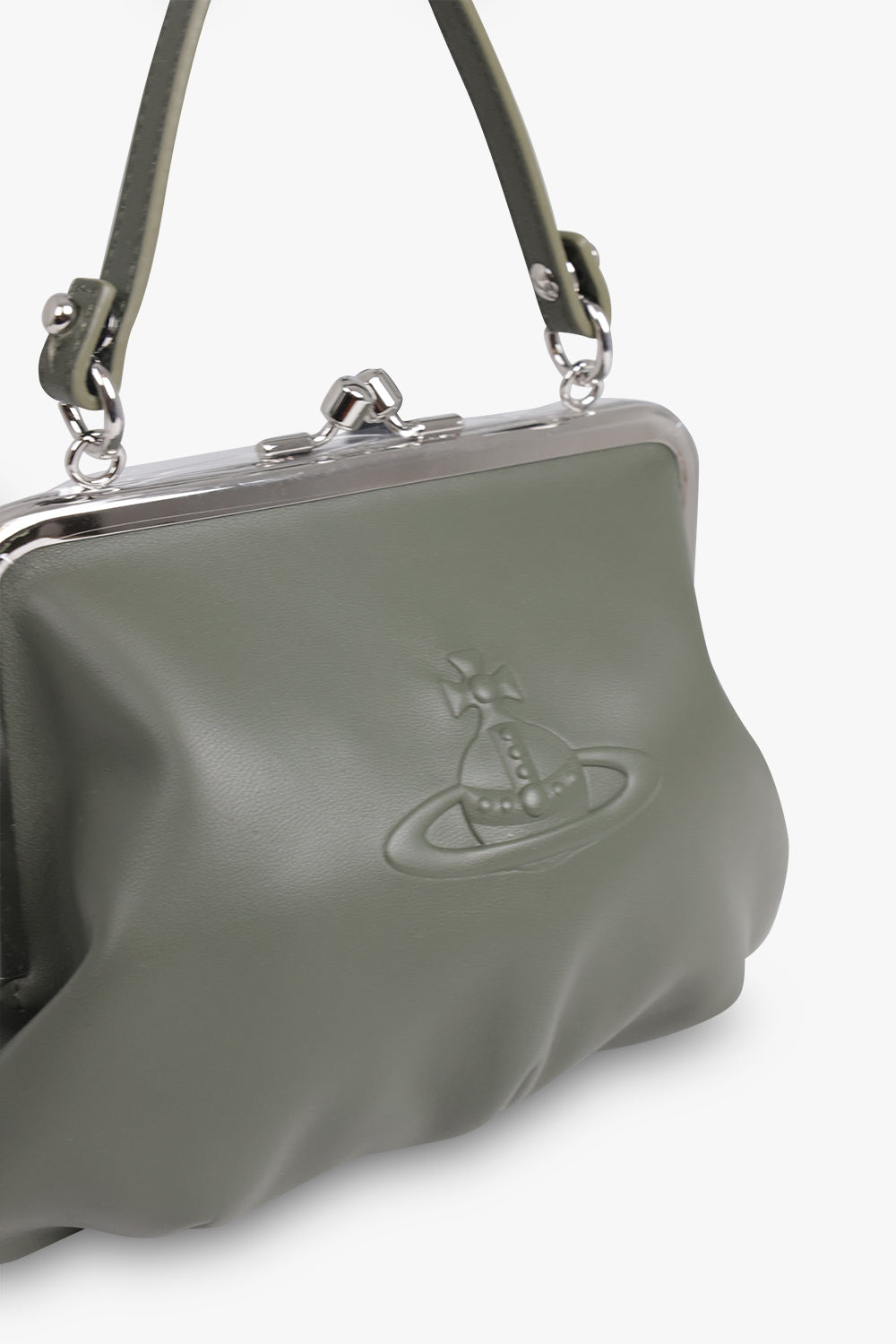 VIVIENNE WESTWOOD BAGS GREEN / Green Granny Frame Embossed Orb Purse | Green