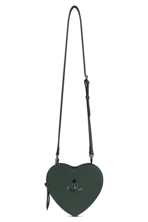 VIVIENNE WESTWOOD BAGS Green Louise Heart Crossbody Bag | Green/Silver