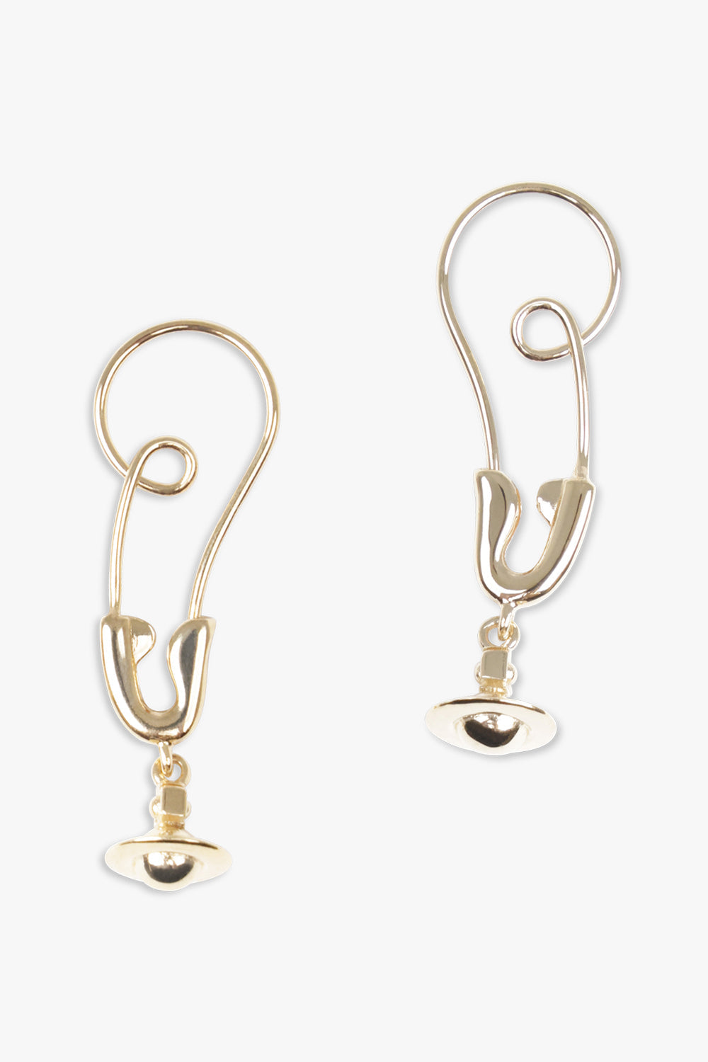 VIVIENNE WESTWOOD JEWELLERY GOLD / Gold Maxima Safety Pin Earrings | Gold
