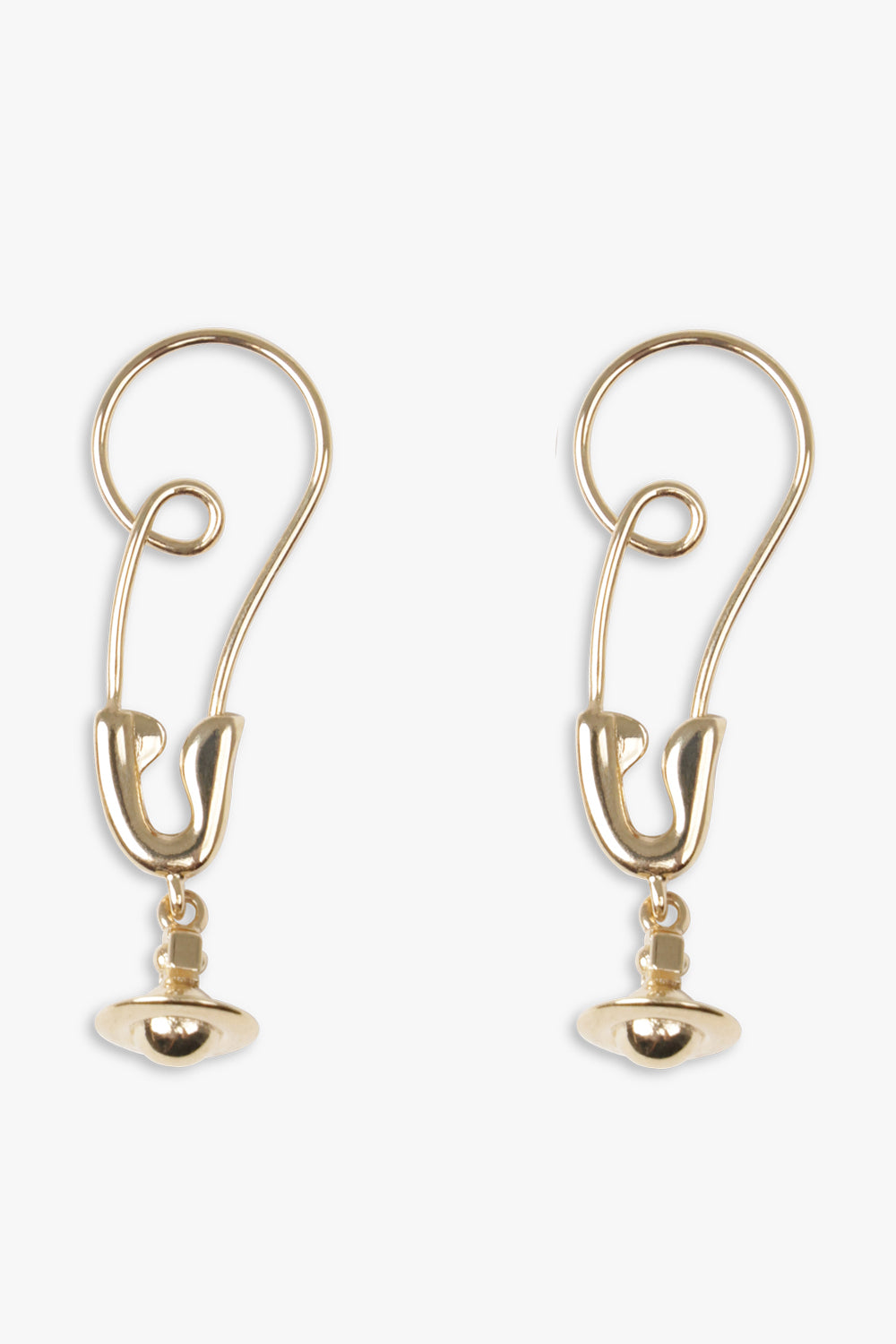 VIVIENNE WESTWOOD JEWELLERY GOLD / Gold Maxima Safety Pin Earrings | Gold