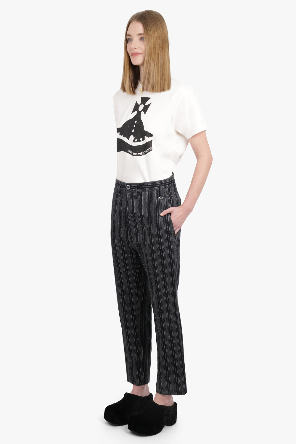 VIVIENNE WESTWOOD RTW Cruise Stripe Trouser | Black/Grey