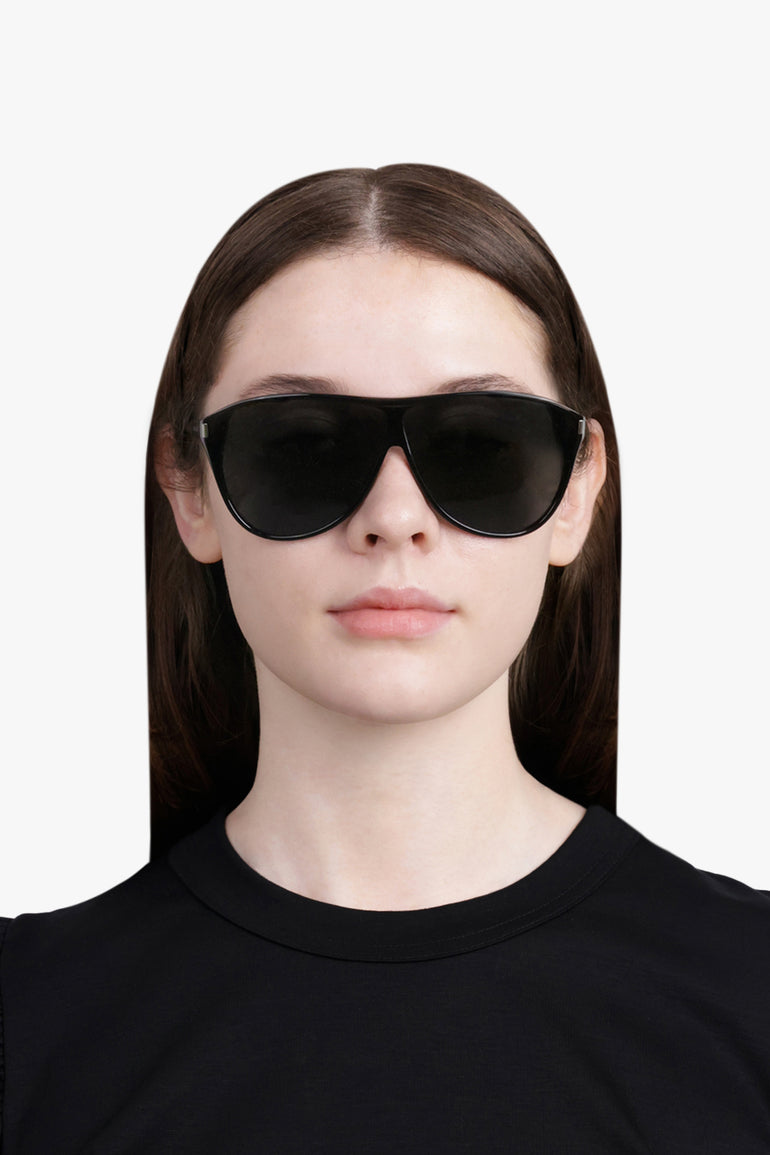 SAINT LAURENT ACCESSORIES BLACK / BLACK/BLACK SL 731 Gaspar Mask Sunglasses | Black