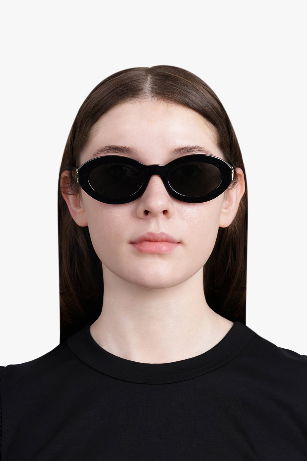 SAINT LAURENT ACCESSORIES BLACK / Black SL M136 Rounded Sunglasses | Black